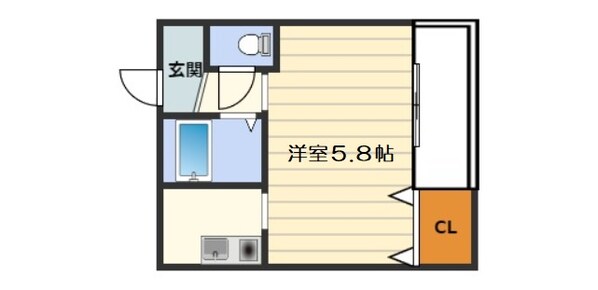 オーキッドコート天神橋の物件間取画像